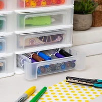 IRIS White 4-Drawer Compact Desktop System Set