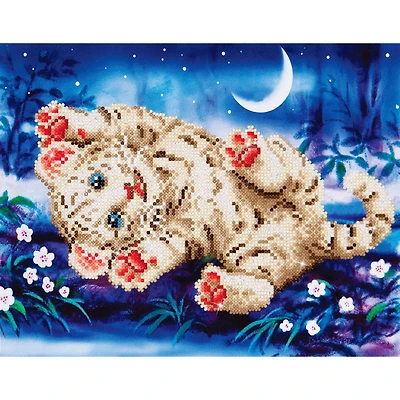 Diamond Dotz® Baby Tiger Roly Poly Diamond Painting Artwork Kit