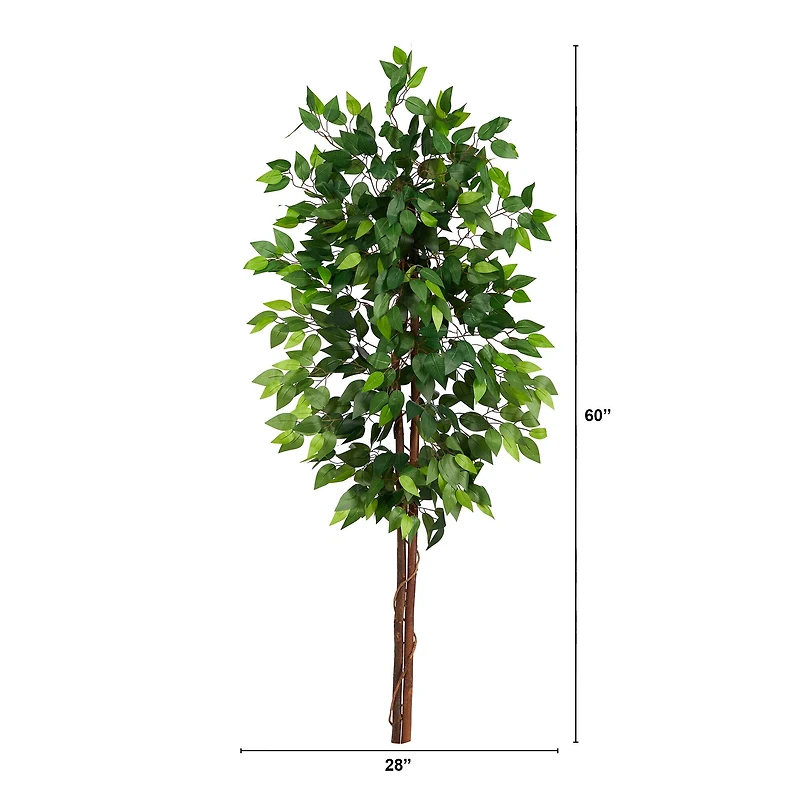 5ft. Artificial Double Trunk Ficus Tree