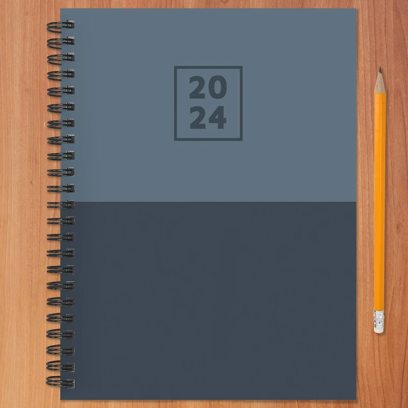 TF Publishing 2024 Blue Blocked Medium Weekly Monthly Planner