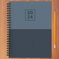 TF Publishing 2024 Blue Blocked Medium Weekly Monthly Planner