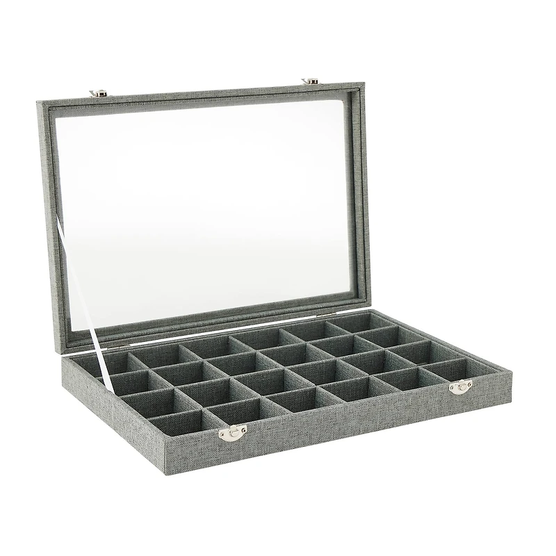 Gray Jewelry Tray with Lid By Bead Landing™