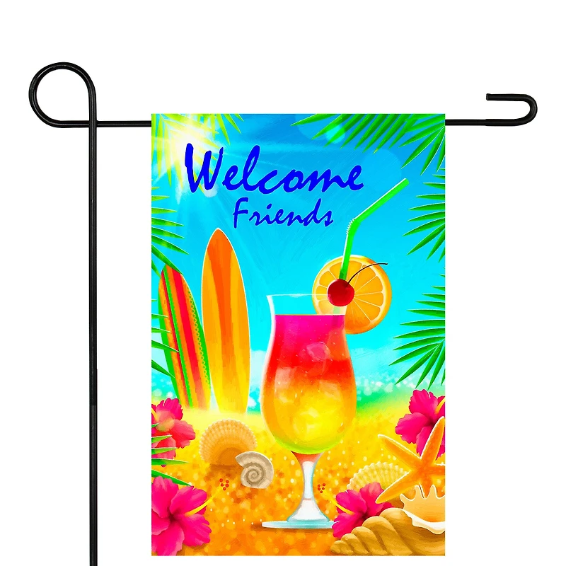 Tropical Beach Garden Flag