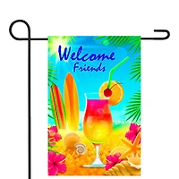 Tropical Beach Garden Flag