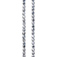 Silver Iridescent Glass Tube Beads, 4mm by Bead Landing™