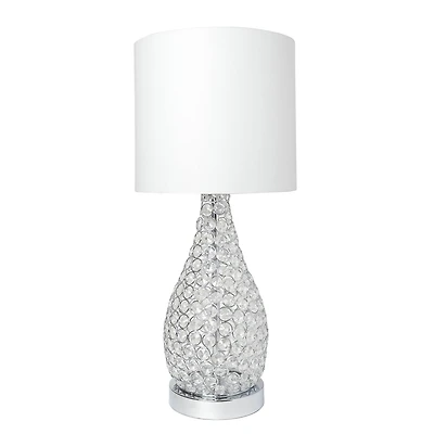 Elegant Designs Crystal & Chrome Decorative Table Lamp