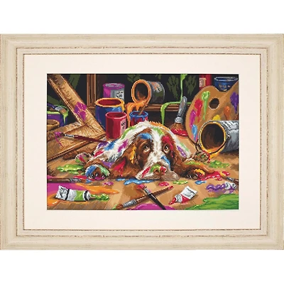 Luca-S Puppy Picasso Counted Cross Stitch Kit