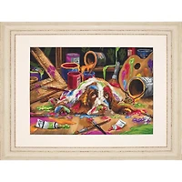 Luca-S Puppy Picasso Counted Cross Stitch Kit