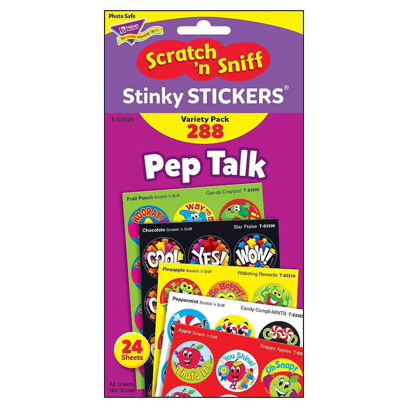 Trend Enterprises® Stinky Stickers® Pep Talk Variety Pack, 2 Packs of 288ct.