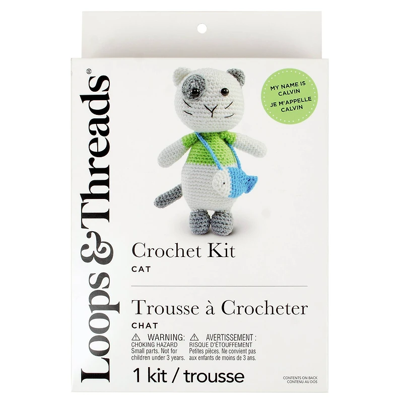 6 Pack: Intermediate Cat Amigurumi Crochet Kit by Loops & Threads®