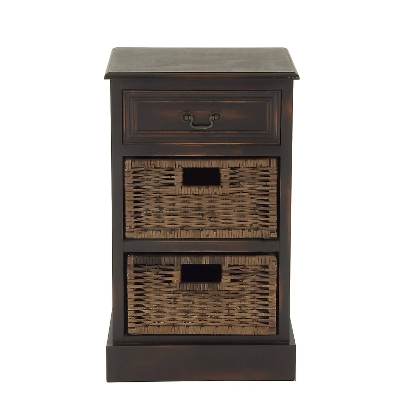 28'' Maroon Traditional Wood Storage Unit