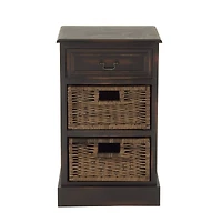 28'' Maroon Traditional Wood Storage Unit