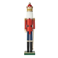 Glitzhome® 54" Wooden Christmas Glitter King Nutcracker