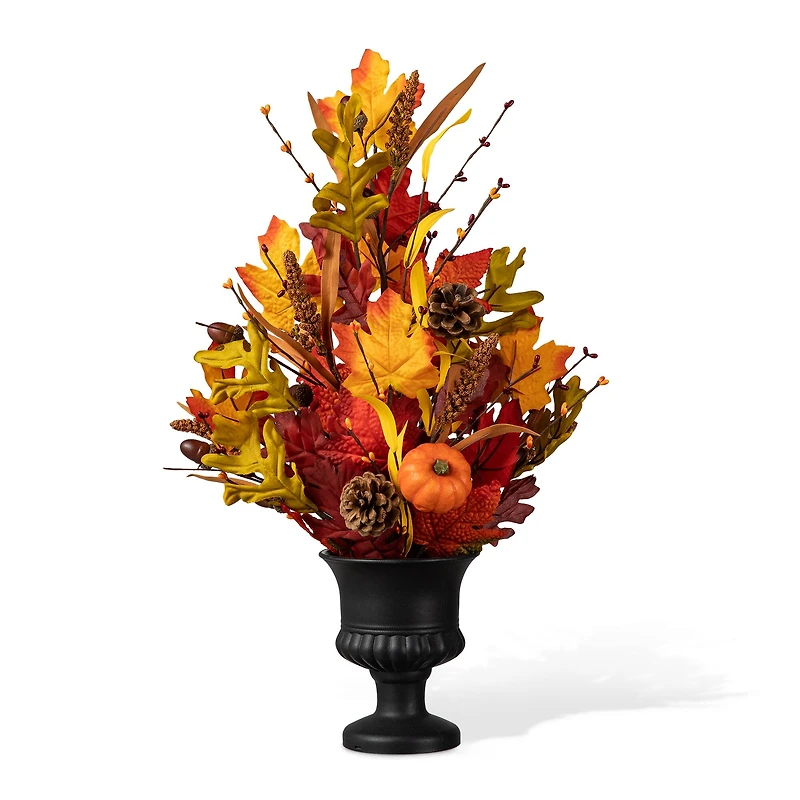 Glitzhome® 24" Fall Maple Leaf Urn Table Tree