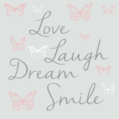 RoomMates Butterfly Dream Decals with 3D Cutout Butterflies