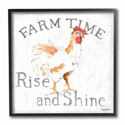Farm Time Rise and Shine Rooster Wall Art