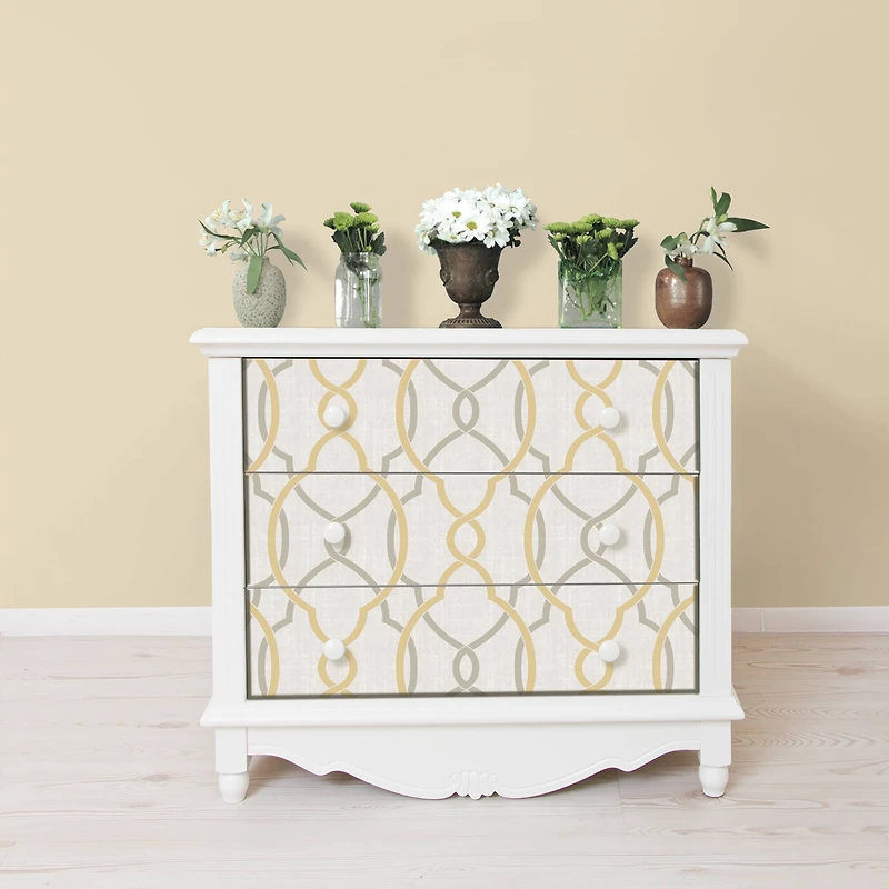 NuWallpaper Sausalito Taupe & Yellow Peel & Stick Wallpaper