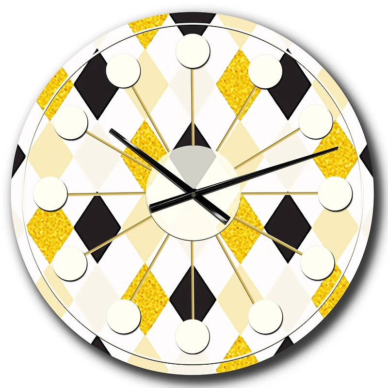 Designart 'Gold Chic Design Ii Mid-Century Modern Wall Clock