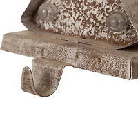 Glitzhome® 8" Marquee LED Christmas Tree & Star Wooden & Metal Stocking Holder Set