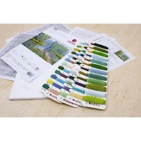 Luca-S Birches at the Edge of the Lake Counted Cross Stitch Kit