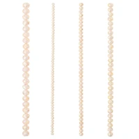 Pink & Gold Plated Faceted Glass Rondelle Beads by Bead Landing™