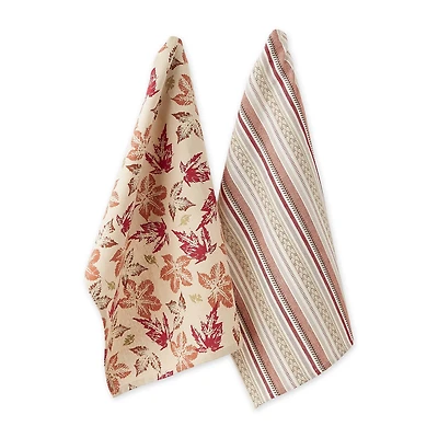 DII® Rustic Leaves Dishtowel Set