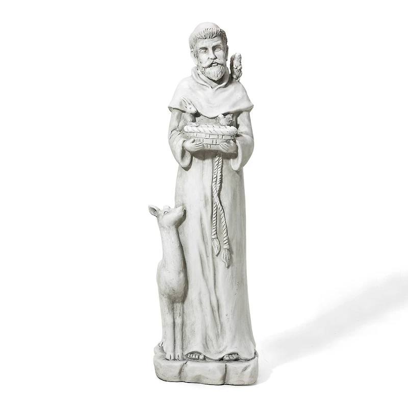 Glitzhome® 36" St. Francis Bird Feeder Garden Statue