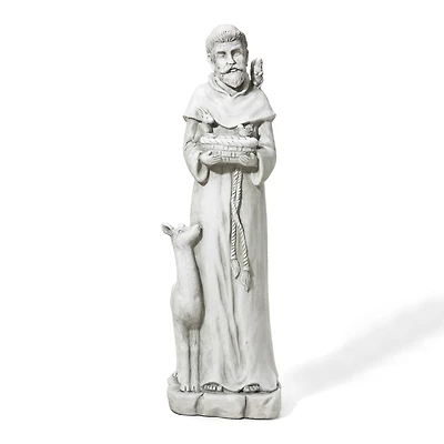 Glitzhome® 36" St. Francis Bird Feeder Garden Statue