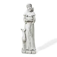 Glitzhome® 36" St. Francis Bird Feeder Garden Statue
