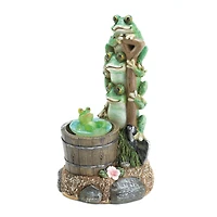 9.5" Solar Rotating Frog Garden Décor