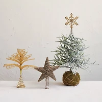 Hello Honey® 12" Gold Plastic & Metal Star Tree Topper