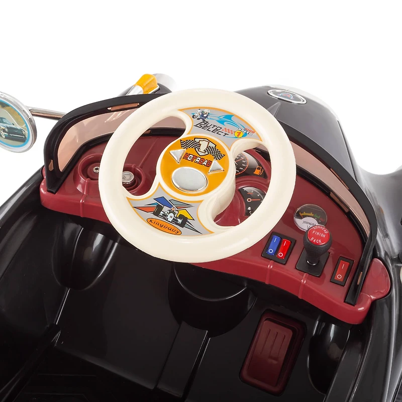 Toy Time Black Battery Powered Ride-On Classic Coupe Car