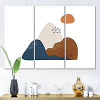 Designart - Abstract Flowers On Minimal Shapes VI