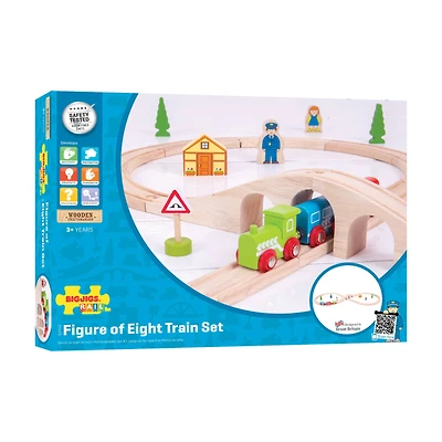 Wooden Figure of Eight Train Set