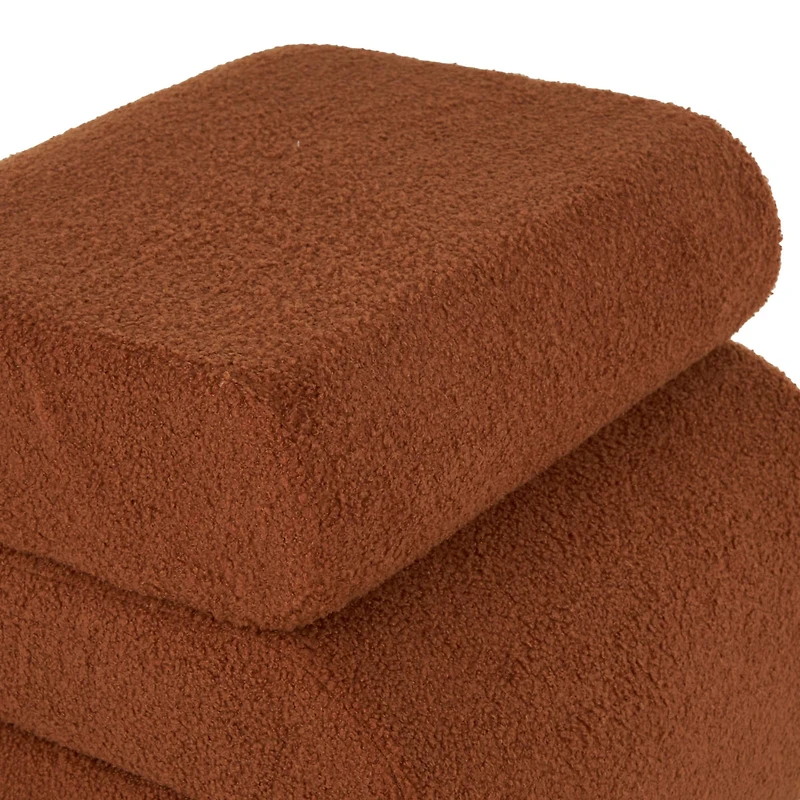 19" S-Shaped Room Ottoman with Connected Arches