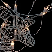 White Glittered Doe, Fawn & Reindeer Lighted Christmas Decoration