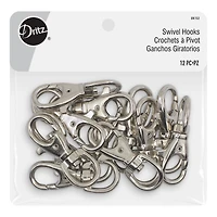 Dritz® Silver 2.5" Swivel Hooks, 12ct.