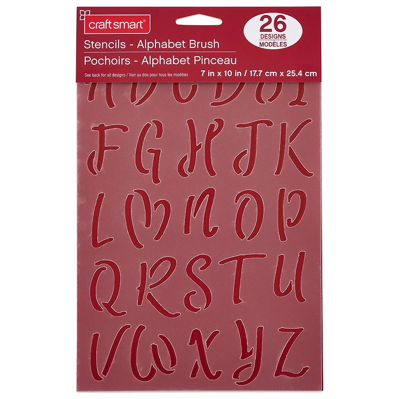 2" Brush Alphabet Stencils by Craft Smart®