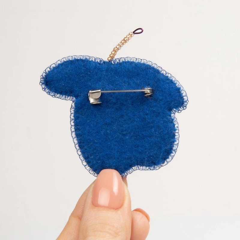 Crystal Art Beadwork Plum Brooch Kit