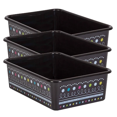 Teacher Created Resources® Chalkboard Brights Large Plastic Storage Bin, 3ct.