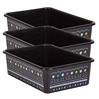 Teacher Created Resources® Chalkboard Brights Large Plastic Storage Bin, 3ct.