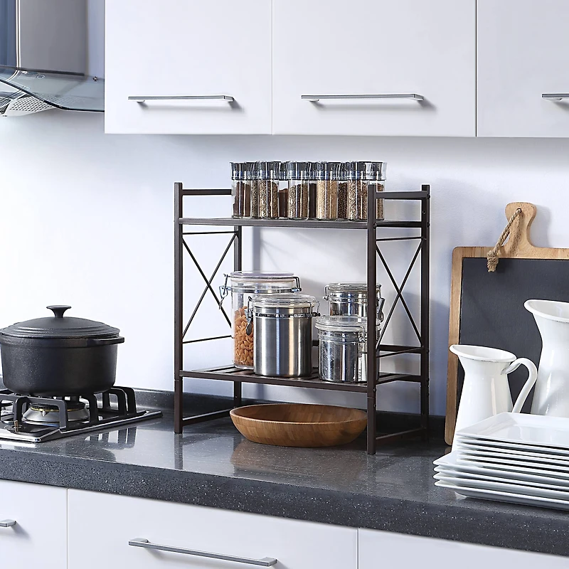 SunnyPoint 20" 2-Tier Metal Shelf