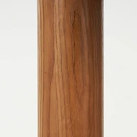 23.5" Brown Wood Handmade Round Living Room Coffee Table with Black Tabletop