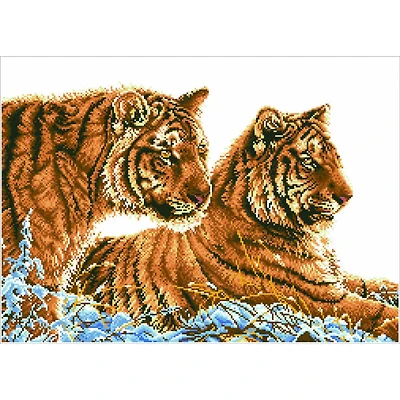 Diamond Dotz® Tigers in the Snow Diamond Painting Kit