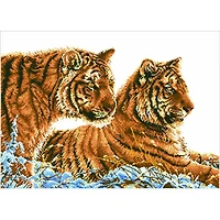Diamond Dotz® Tigers in the Snow Diamond Painting Kit