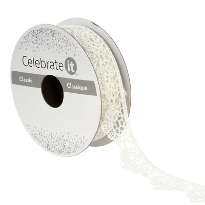 12 Pack: 7/8" x 2yd. Lace Scallop Ribbon by Celebrate It®