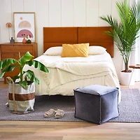 Hello Honey® NoSom Terra Cotta Sound Reducing 4-Panel Velvet Upholstered Headboard, King