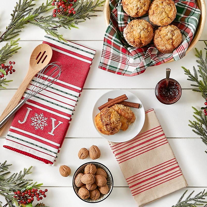 DII® Assorted Joy Snowflake Dishtowel Set