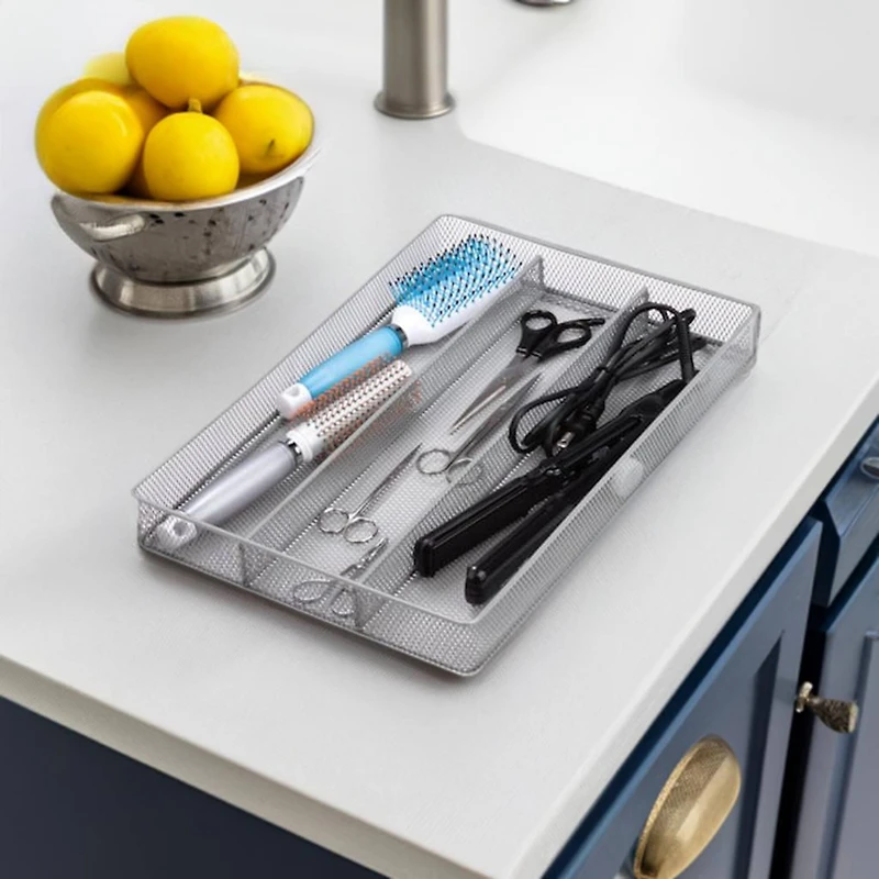 Honey Can Do 3 Section Mesh Utensil Tray
