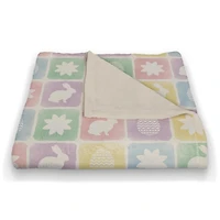 Easter Block Pattern 50" x 60" Sherpa Fleece Blanket